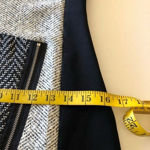 Desigual Oceano Gray and Black Mixed Weave Dark Academia Sheath Dress Size S - Picture 12 of 14